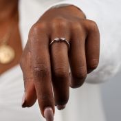 Crystal Reflection Open Ring [Sterling Silver]