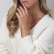 Paperclip Style Hera Evil Eye Bracelet