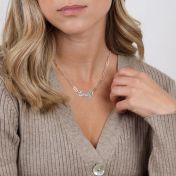 Paperclip Style Glam Name Necklace [Sterling Silver / 18k Rose Gold Plated Chain]