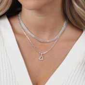 Shine Bright Heart Necklace [Sterling Silver]