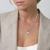 Paperclip Style Apollo Evil Eye Necklace