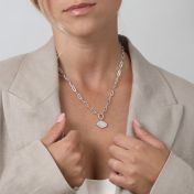 Paperclip Style Apollo Evil Eye Necklace