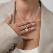 Paperclip Style Apollo Evil Eye Necklace