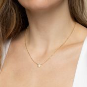 Pavé Circle Necklace With Crystals [Gold Plated]