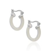 Pure Pearl Hoop Earrings [Sterling Silver]
