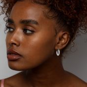 Pure Pearl Hoop Earrings [Sterling Silver]