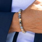 Picasso Jasper Men Bracelet with Nano Bible 