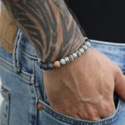 Picasso Jasper Men Name Bracelet [Sterling Silver]