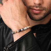 Picasso Jasper Men Name Bracelet [Sterling Silver]