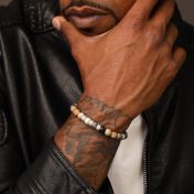 Picasso Jasper Men Name Bracelet [Sterling Silver]