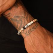 Picasso Jasper Men Name Bracelet [Sterling Silver]