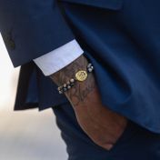 Picasso Jasper Silhouette Map Men Bracelet [18K Gold Vermeil]