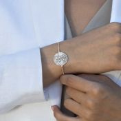 Precious Spot Engraved Map Bracelet [Sterling Silver]