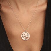 Precious Spot Map Necklace [14 Karat White Gold]