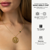 Precious Spot Map Necklace with Nano Bible [18K Gold Vermeil]