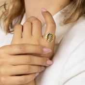 Precious Spot Silhouette Map Ring [14 Karat Gold]