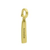 Vertical Bar Name Charm [18K Gold Vermeil]