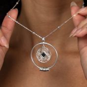 Roots of Love Name Necklace With Nano Bible [Sterling Silver]