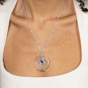 Roots of Love Name Necklace With Nano Bible [Sterling Silver]