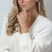 Paperclip Style Hestia Evil Eye Bracelet