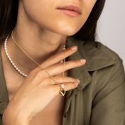 Sacred Diamond Name Necklace with Nano Bible [18K Gold Plated]