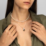 Sacred Diamond Name Necklace with Nano Bible [18K Gold Plated]