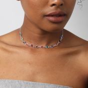 Shining Stars Birthstone Necklace - Sterling Silver