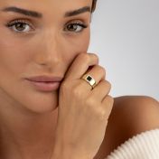 Amelia Diamond Ring with Nano Bible [18K Gold Plated]