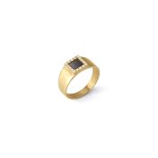 Amelia Diamond Ring with Nano Bible [18K Gold Plated]