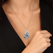 Threads Of Life Silhouette Map Necklace [Sterling Silver]
