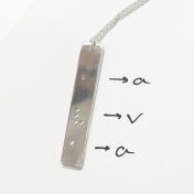 The Rule of 3 Braille Necklace - Silver Plated