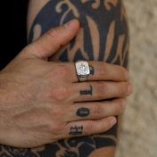 Classic Compass Men's Signet Ring - Sterling Silver