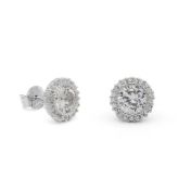 Dazzling Crystal Stud Earrings [Sterling Silver]