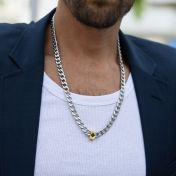 Two-Tone Cuban Link Chain For Men - Gold Nano Bible