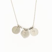 Classic Round Initial Braille Necklace