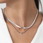 Katherine Herringbone Necklace [Sterling Silver]