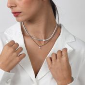 Katherine Herringbone Necklace [Sterling Silver]