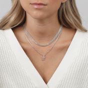 Shine Bright Initial Necklace [Sterling Silver]