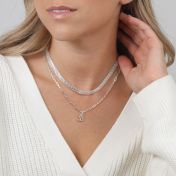 Shine Bright Initial Necklace [Sterling Silver]