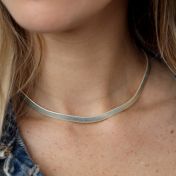 Ann Herringbone Necklace [silver plated]