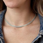 Ann Herringbone Necklace [silver plated]