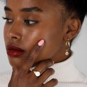 Night Star Hoop Earrings