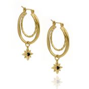 Night Star Hoop Earrings
