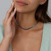 Madison Herringbone Necklace [Sterling Silver]