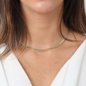 Madison Herringbone Necklace [18k gold plated]