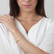 Madison Herringbone Necklace [18k gold plated]