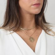 Madison Herringbone Necklace [18k gold plated]