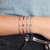 Cherished Touch Birthstone Bracelet - Silver Plated