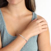 Adoring Touch Engraved Bracelet - Silver Plated