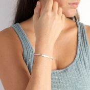 Adoring Touch Engraved Bracelet - Silver Plated